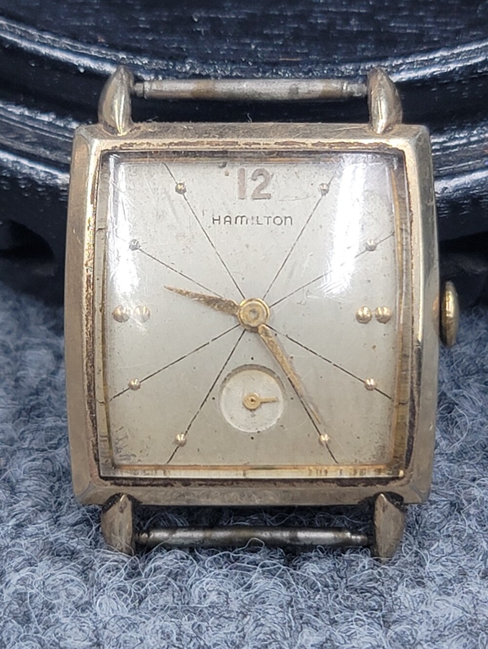 Hamilton Men’s Tank Rectangular Watch 10k GF Case Working